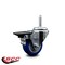 Service Caster 3 Inch Blue Polyurethane Wheel Swivel 34 Inch Threaded Stem Caster with Brake SCC SCC-TS20S314-PPUB-BLUE-PLB-34212 - alternate 4